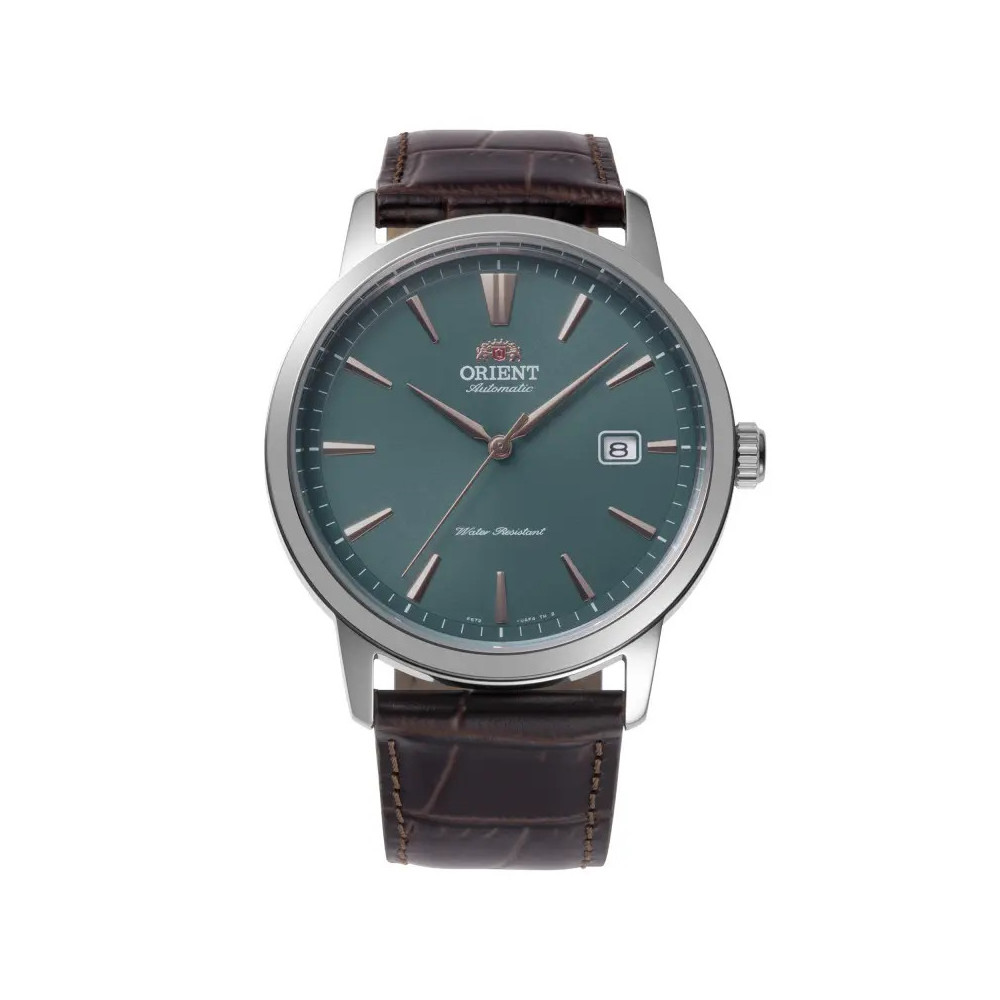 Montre Homme Orient, Automatique, Contemporary 41 mm en acier et bracelet cuir RA-AC0F13E30B