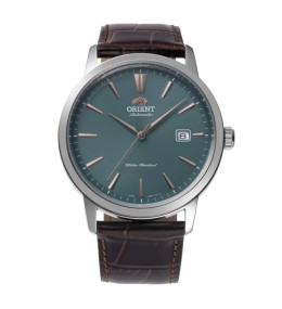 Montre Homme Orient, Automatique, Contemporary 41 mm en acier et bracelet cuir RA-AC0F13E30B