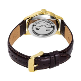 Montre Orient Bambino 38 mm - Automatique - Acier PVD Jaune & Cuir