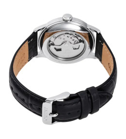 Montre Orient Bambino 38 mm - Automatique - Cadran Blanc & Cuir Noir