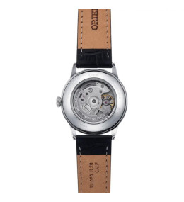 Montre Orient Bambino 38 mm - Automatique - Cadran Blanc & Cuir Noir