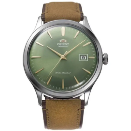 Montre Homme Orient Bambino 42 mm - Automatique - Cadran Vert & Or