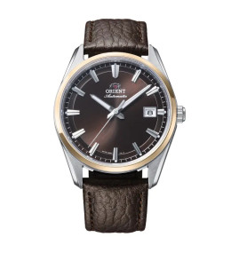 Montre Homme Orient, Automatique, Stretto date 38,50 mm en acier bicolore et bracelet cuir RA-AC0R03Y30B