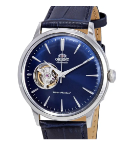 Montre Homme Orient Bambino Open Heart - Automatique - Bleu Soleillé