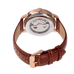 Montre Homme Orient Sun & Moon - Automatique - PVD Or Rose & Cuir Marron