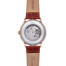 Montre Homme Orient Sun & Moon - Automatique - PVD Or Rose & Cuir Marron