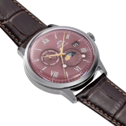 Montre Homme Orient Sun & Moon - Automatique - Cadran Rouge Bordeaux