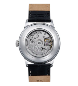 Montre Homme Orient Bambino 38 mm - Petite Seconde - Cadran Argent & Aiguilles Bleues