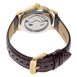 Montre Homme Orient Bambino 38 mm - Acier PVD Or Jaune - Petite Seconde