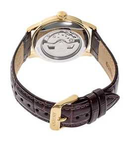 Montre Homme Orient Bambino 38 mm - Acier PVD Or Jaune - Petite Seconde