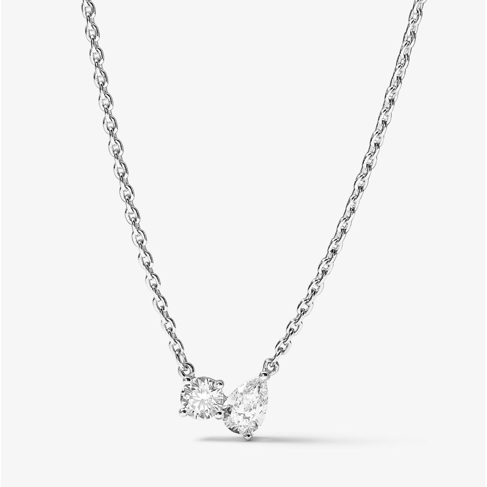 Collier toi & moi twist Murat Paris en argent 925/1000 et oxydes de zirconium 302016.1