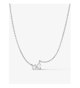 Collier Toi & Moi Twist Murat Paris - Argent 925 & Zirconium.