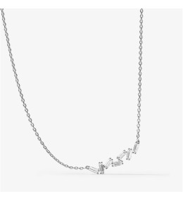 Collier Miroir Twist Murat Paris - Argent 925 & Zirconium Baguette