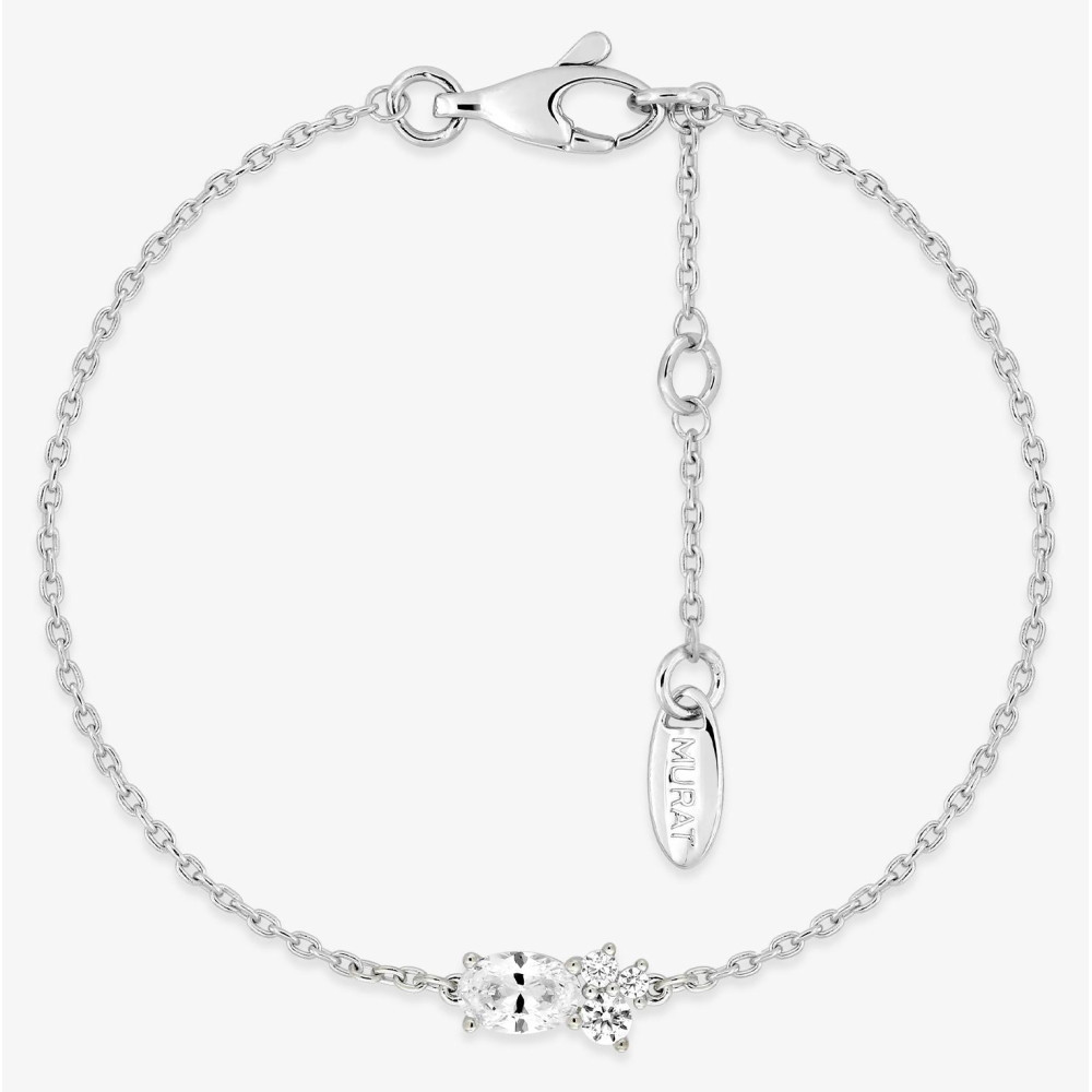 Bracelet royale twist Murat Paris en argent 925/1000 et oxydes de zirconium 303014.1