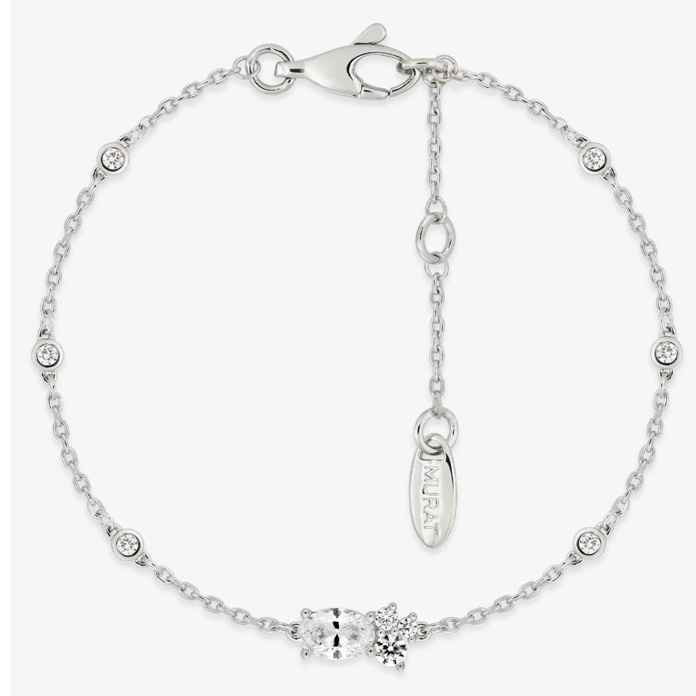 Bracelet royale twist absolue Murat Paris en argent 925/1000 et oxydes de zirconium 303015.1