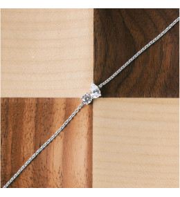 Bracelet toi & moi twist Murat Paris en argent 925/1000 et oxydes de zirconium 303016.1