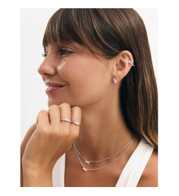 Boucles d'oreilles Royale Twist Murat Paris - Argent 925 & Zirconium Ovale