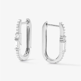 Boucles d'oreilles façades palais Murat Paris en argent 925/1000 et oxydes de zirconium 305015.1