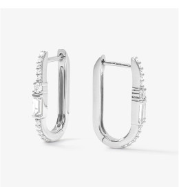 Boucles d'oreilles façades palais Murat Paris en argent 925/1000 et oxydes de zirconium 305015.1