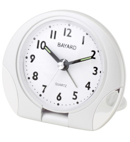 Réveil Bayard de voyage blanc avec lumière GS87.2