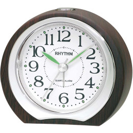 Réveil Silencieux Rhythm RE819.37 - Design Bois & Quartz Lumineux
