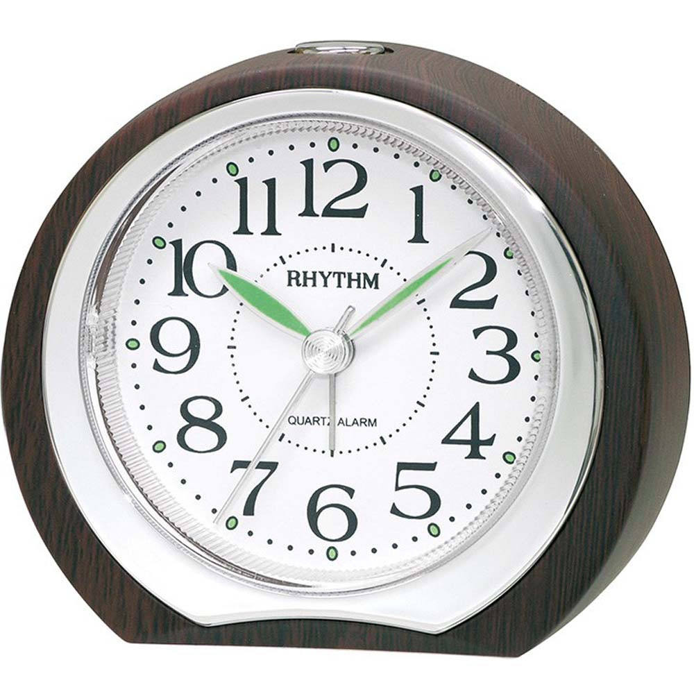 Réveil Silencieux Rhythm RE819.37 - Design Bois & Quartz Lumineux