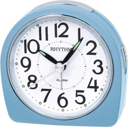 Réveil RHYTHM silencieux lumineux bleu clair RE864.04