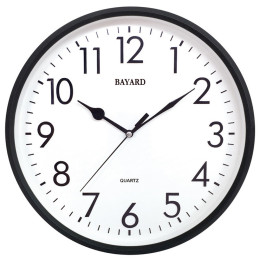 Pendule murale Bayard silencieuse noire RS40.1