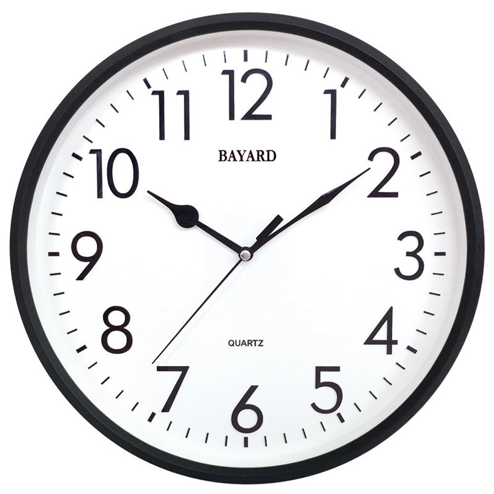 Pendule murale Bayard silencieuse noire RS40.1