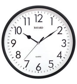 Pendule murale Bayard silencieuse noire RS40.1