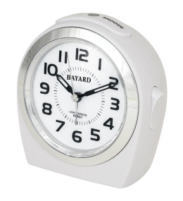 Réveil Bayard silencieux et lumineux, blanc ST910.2