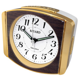 Réveil Bayard silencieux, façon bois TG79.1