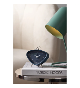 Réveil Triangle Karlsson KA5946DG - Noir & Acier - Design Moderne