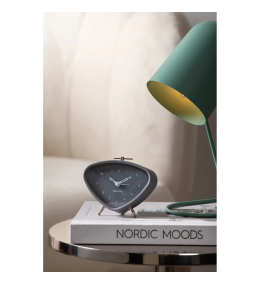 Réveil Triangle Karlsson KA5946DY - Gris & Acier - Design Moderne