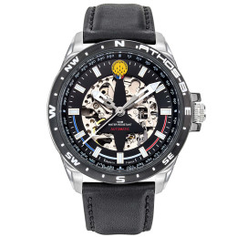 Montre Homme Patrouille De France Athos 8, Automatique, acier et cuir 668128
