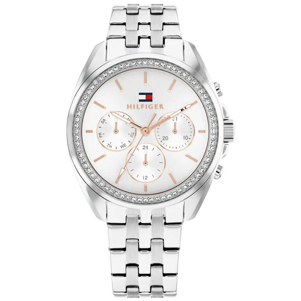 Montre femme Tommy Hilfiger Mellie multifonctions er cristaux en acier 1782802