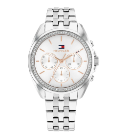 Montre femme Tommy Hilfiger Mellie multifonctions er cristaux en acier 1782802