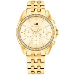 Montre femme Tommy Hilfiger Mellie multifonctions er cristaux en acier PVD jaune 1782803