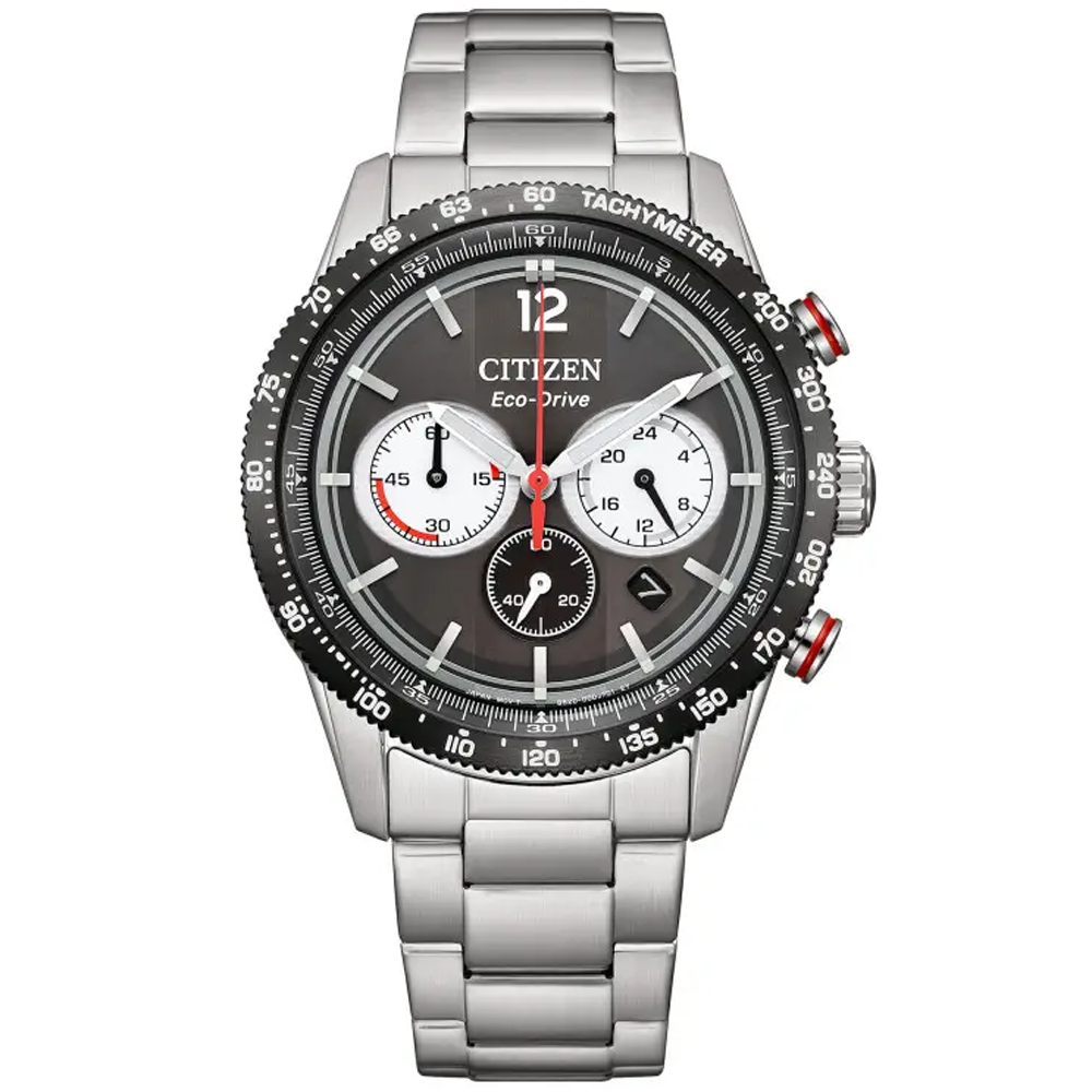 Montre Homme Citizen, chronographe Vintage racing eco-drive en acier CA4714-55E
