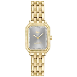 Montre femme Lacoste Parisienne en acier PVD jaune avec cristaux 2001441