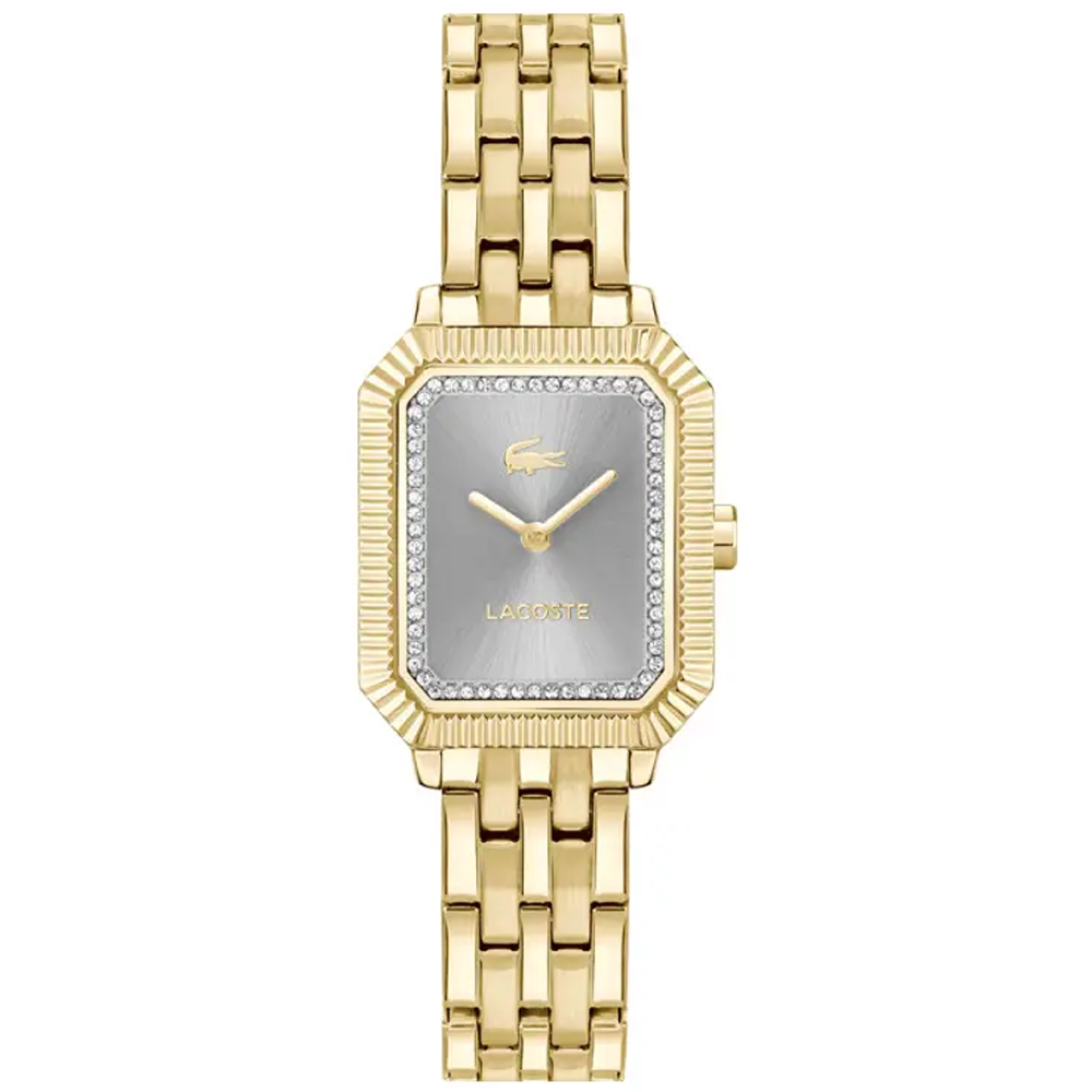 Montre femme Lacoste Parisienne en acier PVD jaune avec cristaux 2001441