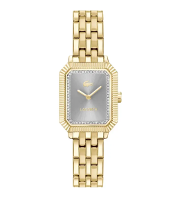 Montre femme Lacoste Parisienne en acier PVD jaune avec cristaux 2001441