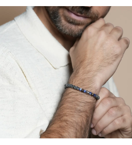 Bracelet Homme Jourdan Forel - Acier et Multi-pierres JH100044B