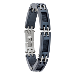 Bracelet Homme Jourdan bijou, ZEPHIR, acier PVD bleu, JH110021B