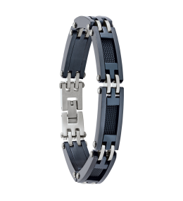 Bracelet Homme Jourdan bijou, ZEPHIR, acier PVD bleu, JH110021B