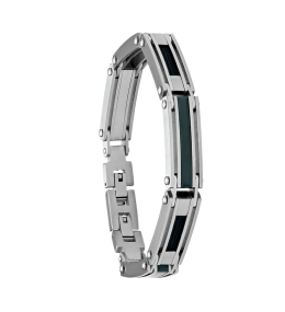 Bracelet Homme Jourdan bijou, JOSE, acier et acier PVD noir JH110062B