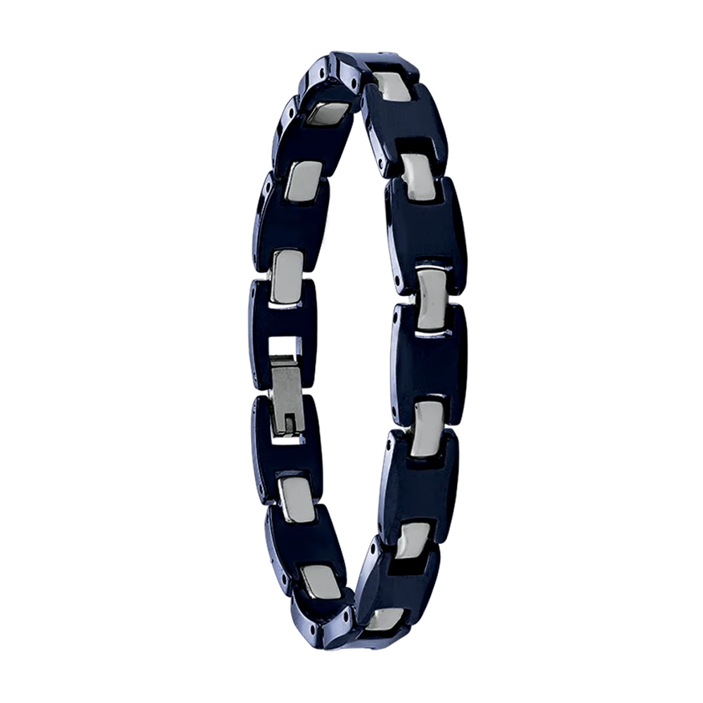 Bracelet Homme Jourdan bijou, VENO, acier et acier PVD bleu JH250120B