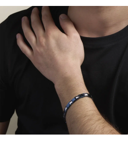 Bracelet Homme Jourdan Veno - Acier PVD Bleu Mat JH250120B