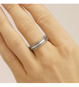Bague Homme Jourdan Kabel - Acier et Détail Câble JH250049R