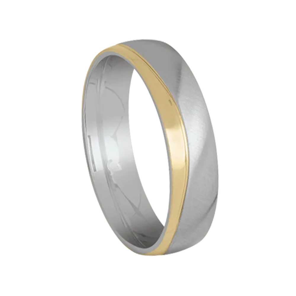 Bague Jourdan bijoux VITO, acier et acier PVD jaune JH360002R